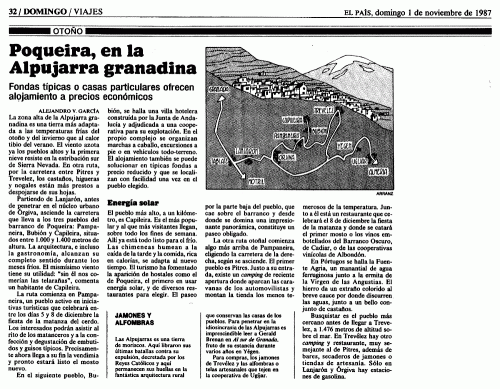 Poqueira, en la Alpujarra granadina (El Pais, 01/11/1987)