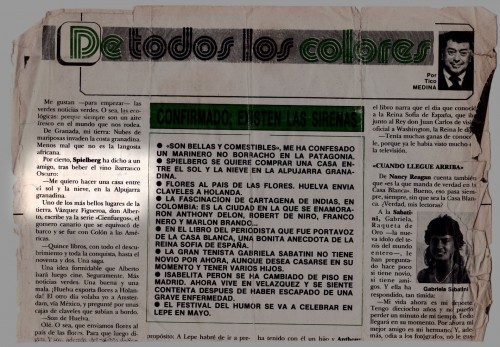 Steven Spielberg bebe Barranco Oscuro (¡Hola!)