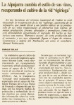 La Alpujarra cambia el estilo de sus vinos recuperando el cultivo de la vid Vigiriega (Ideal, 28/05/1990)