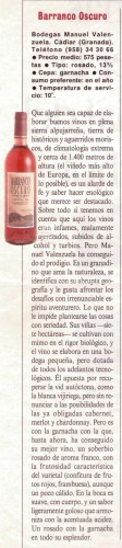 Barranco Oscuro Rosado Garnacha (El Pais Semanal, 13/03/1994)