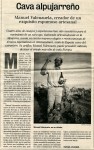 Cava alpujarreño. Manuel Valenzuela, creador de un exquisito espumoso artesanal (Ideal, 14/07/1996)