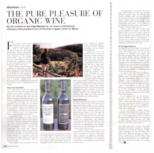 The Pure Pleasure Of Organic Wine (Absolute Marbella, septiembre 2000)