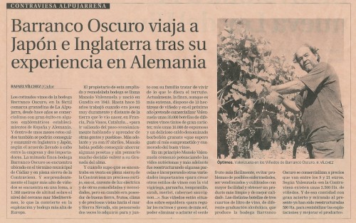 Barranco Oscuro viaja a Japón e Inglaterra tras su experiencia en Alemania (Ideal, 06/07/2003)