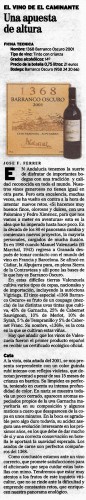 Una apuesta de altura (El Mundo, 27/09/2003)